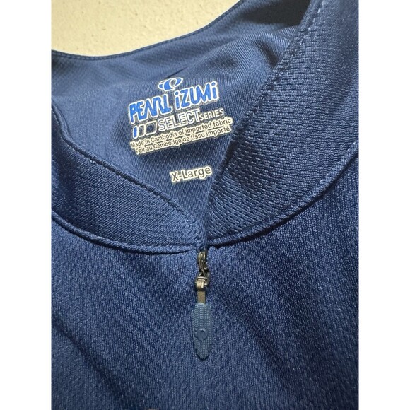 Pearl Izumi Select Series Short Sleeve Cycling Jersey Size XL Blue 3/4 Zip - Picture 9 of 9